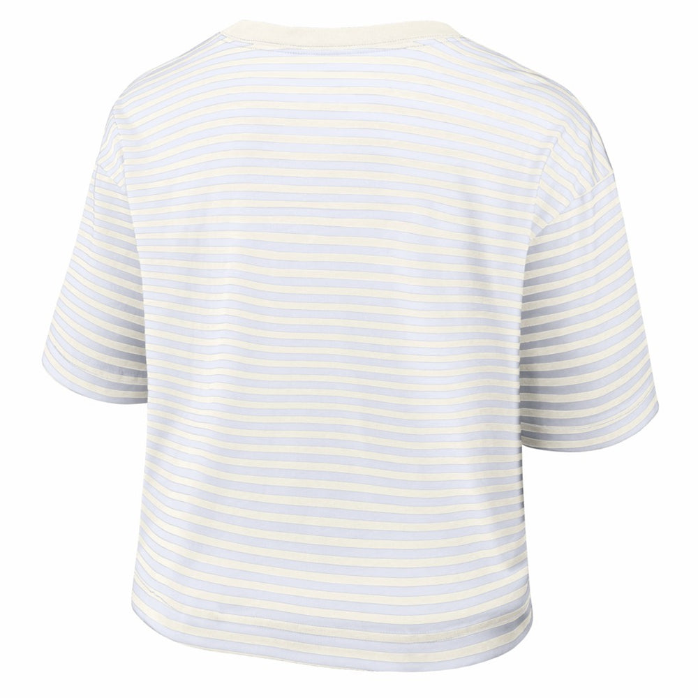 Buffalo Bills Women's Striped Cropped T-Shirt - White/Cream | Nike for sale