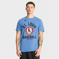 St. Louis Cardinals Cooperstown Collection T-Shirt - Light Blue | Nike