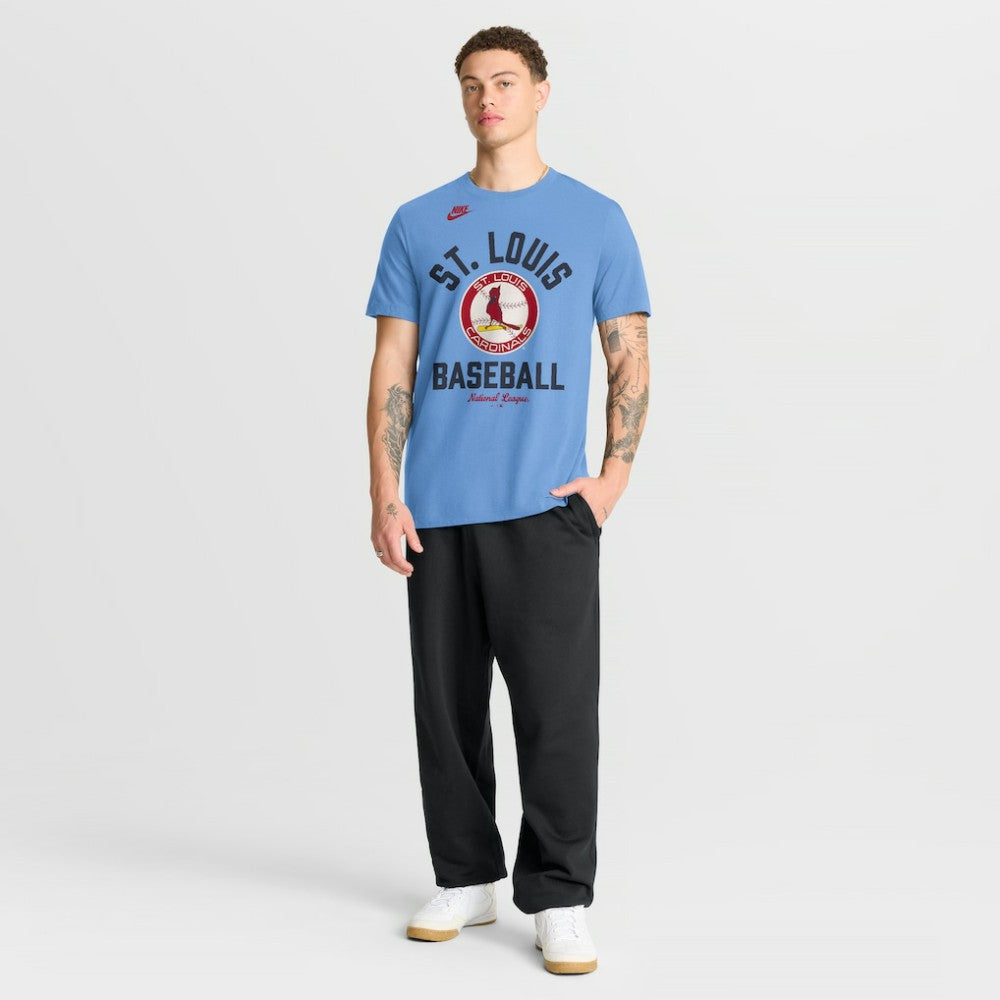St. Louis Cardinals Cooperstown Collection T-Shirt - Light Blue | Nike
