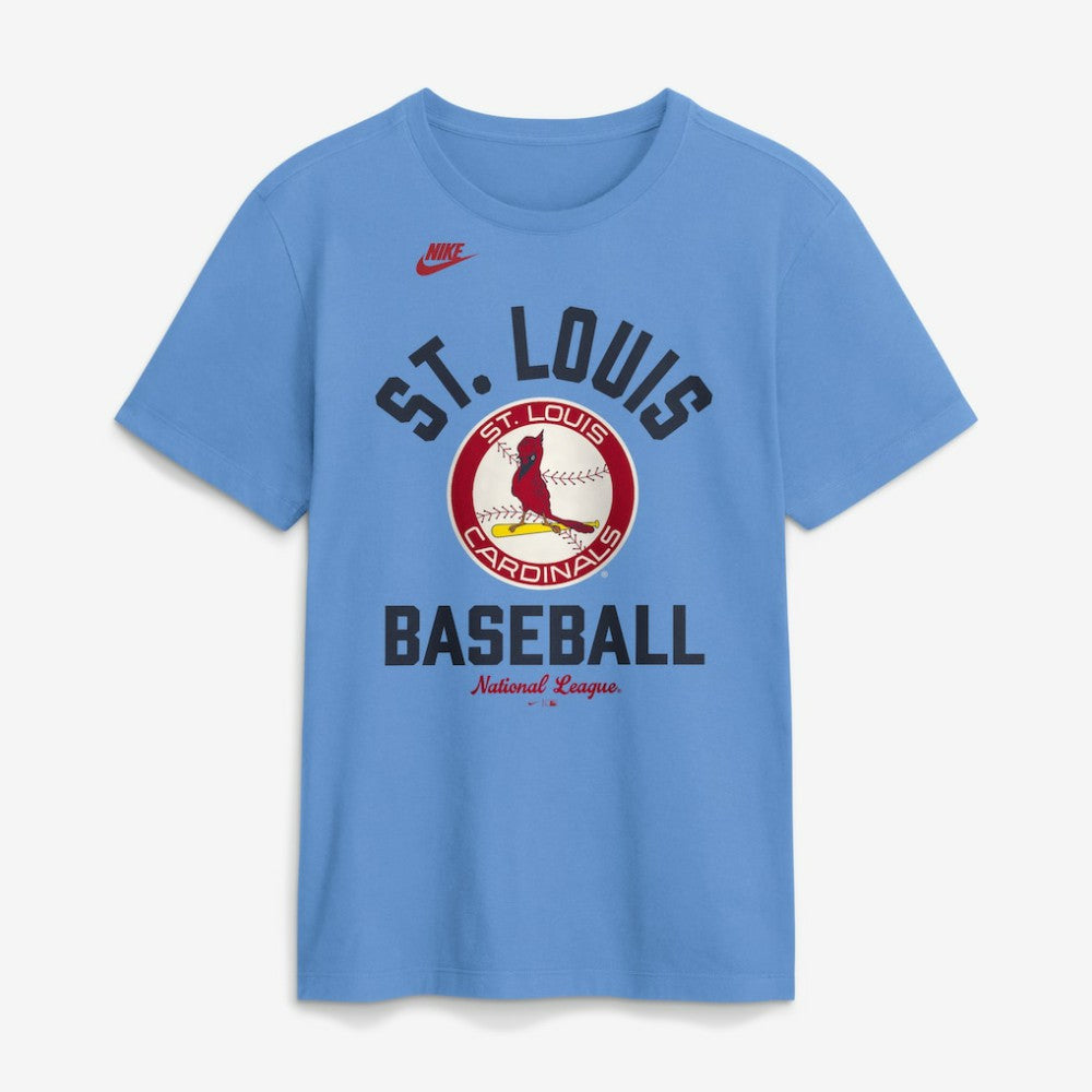 St. Louis Cardinals Cooperstown Collection T-Shirt - Light Blue | Nike