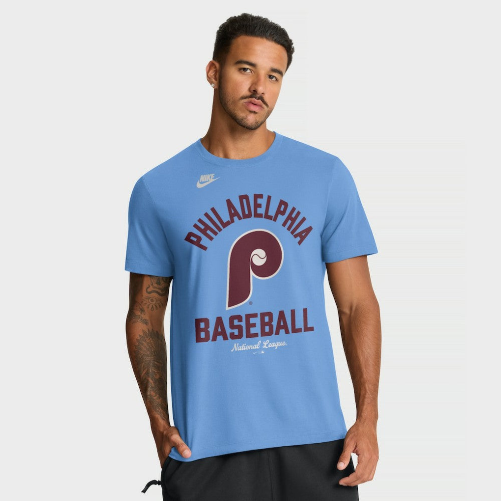 Philadelphia Phillies Cooperstown Collection T-Shirt - Light Blue | Nike