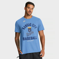Kansas City Royals Cooperstown Collection T-Shirt - Light Blue | Nike
