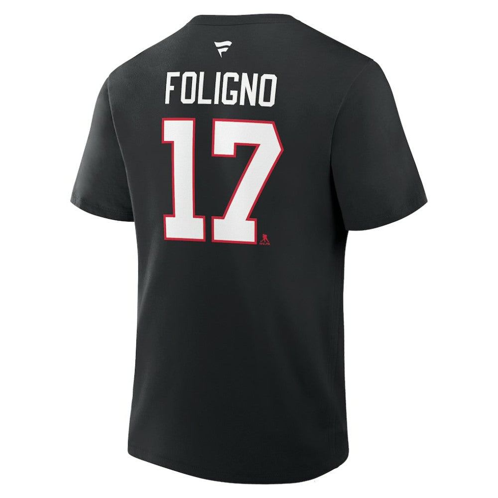 Nick Foligno Chicago Blackhawks Fanatics Authentic Stack Name & Number T-Shirt Black