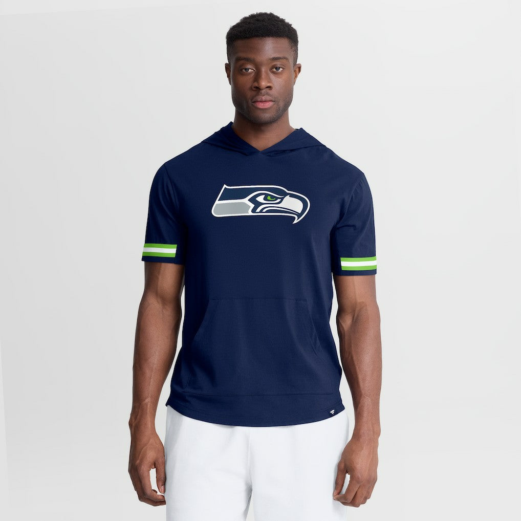 Seattle Seahawks Optimal Play Short Sleeve Hooded T-Shirt - College Navy discount