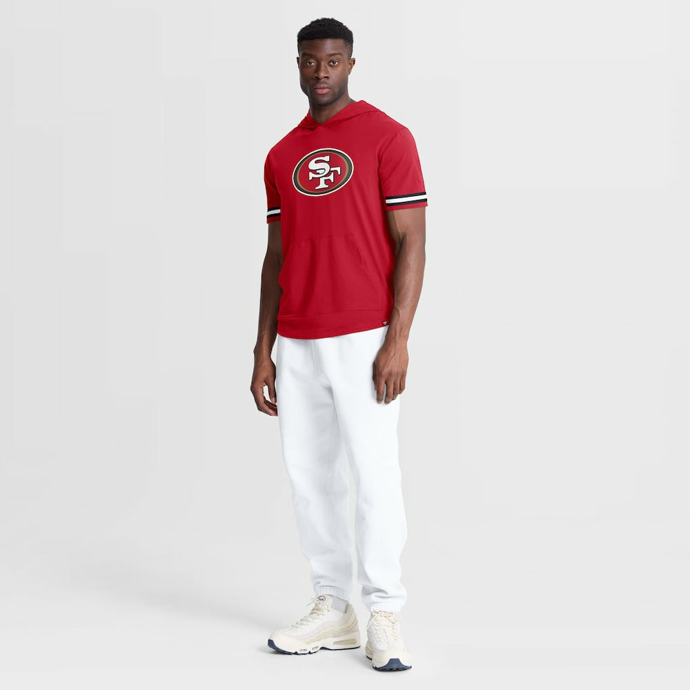San Francisco 49ers Optimal Play Short Sleeve Hooded T-Shirt - Scarlet for sale