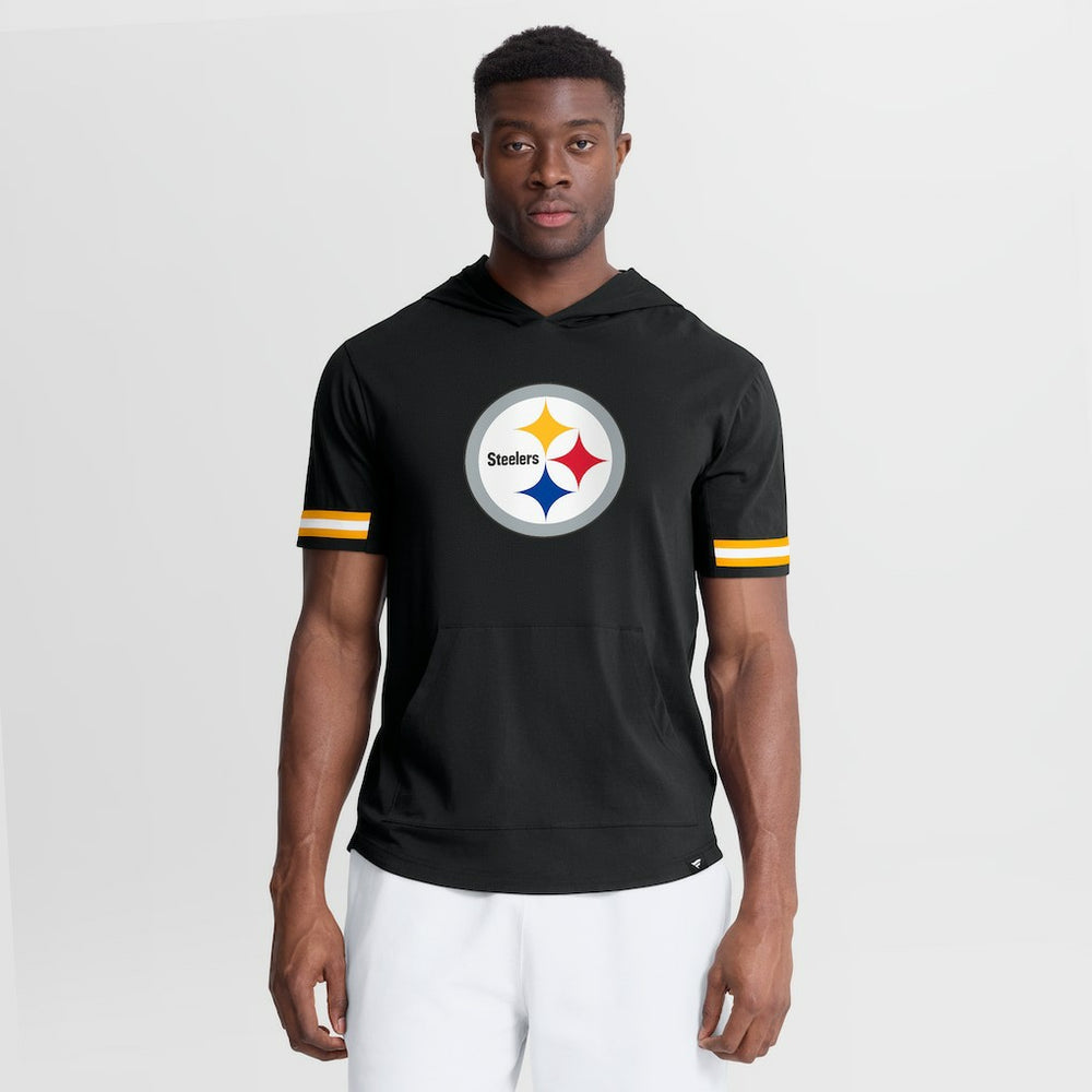 Pittsburgh Steelers Optimal Play Short Sleeve Hooded T-Shirt - Black on sale