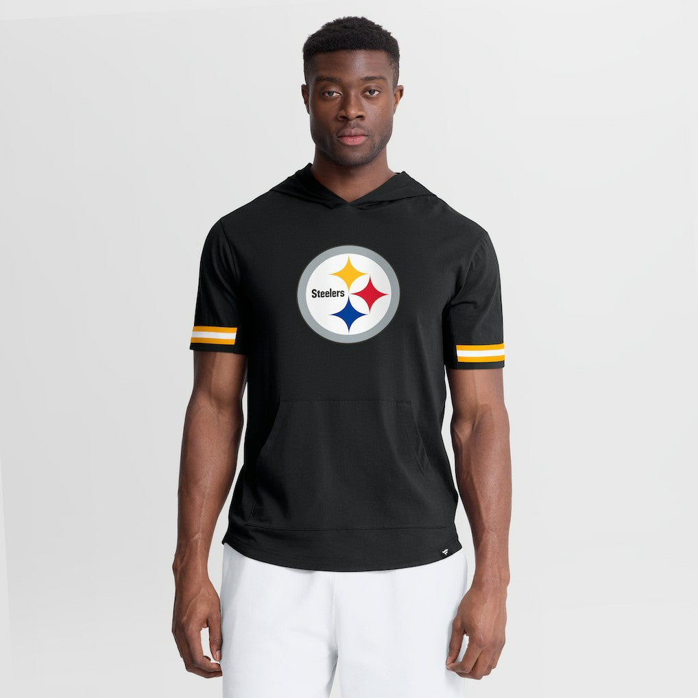 Pittsburgh Steelers Optimal Play Short Sleeve Hooded T-Shirt - Black on sale