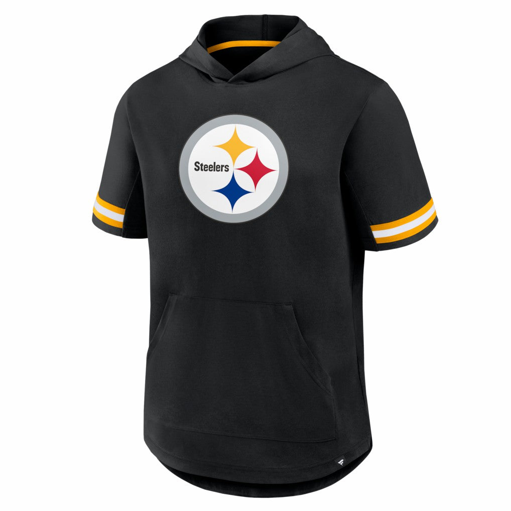 Pittsburgh Steelers Optimal Play Short Sleeve Hooded T-Shirt - Black on sale