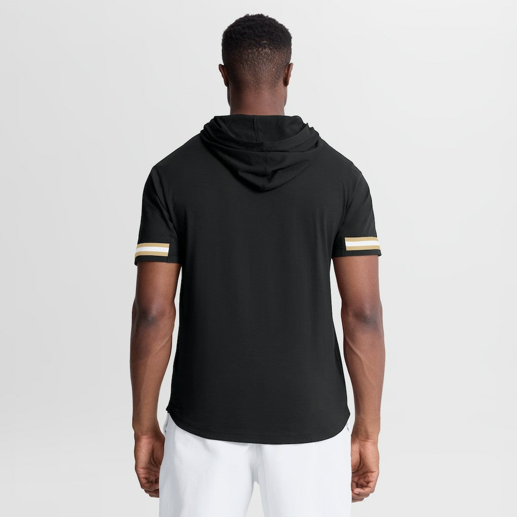 New Orleans Saints Optimal Play Short Sleeve Hooded T-Shirt - Black outlet