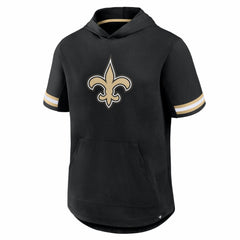 New Orleans Saints Optimal Play Short Sleeve Hooded T-Shirt - Black outlet