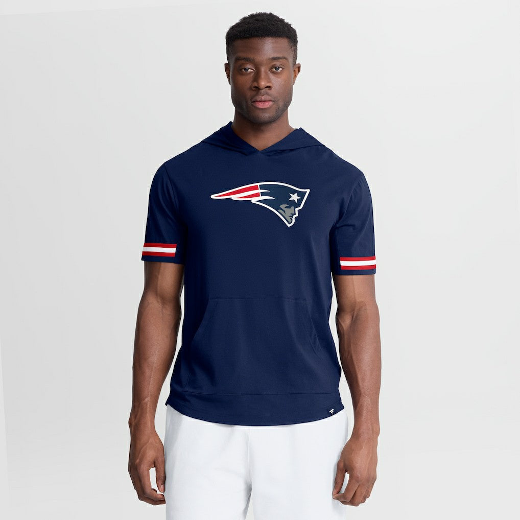 New England Patriots Optimal Play Short Sleeve Hooded T-Shirt - Navy discount