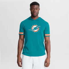 Miami Dolphins Optimal Play Short Sleeve Hooded T-Shirt - Aqua cheap