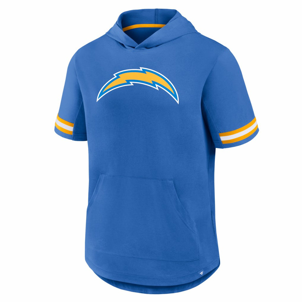 Los Angeles Chargers Optimal Play Short Sleeve Hooded T-Shirt - Powder Blue on sale