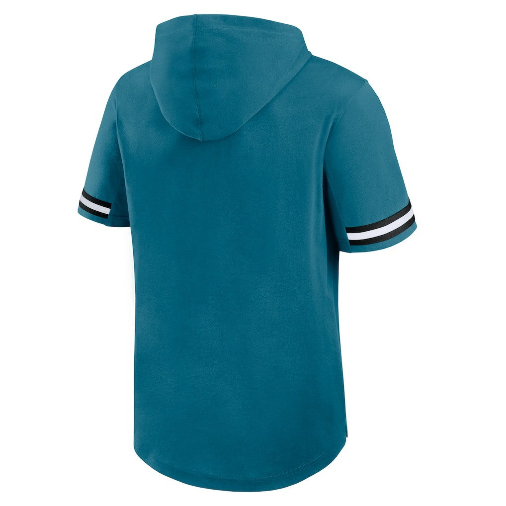Jacksonville Jaguars Optimal Play Short Sleeve Hooded T-Shirt - Teal sale