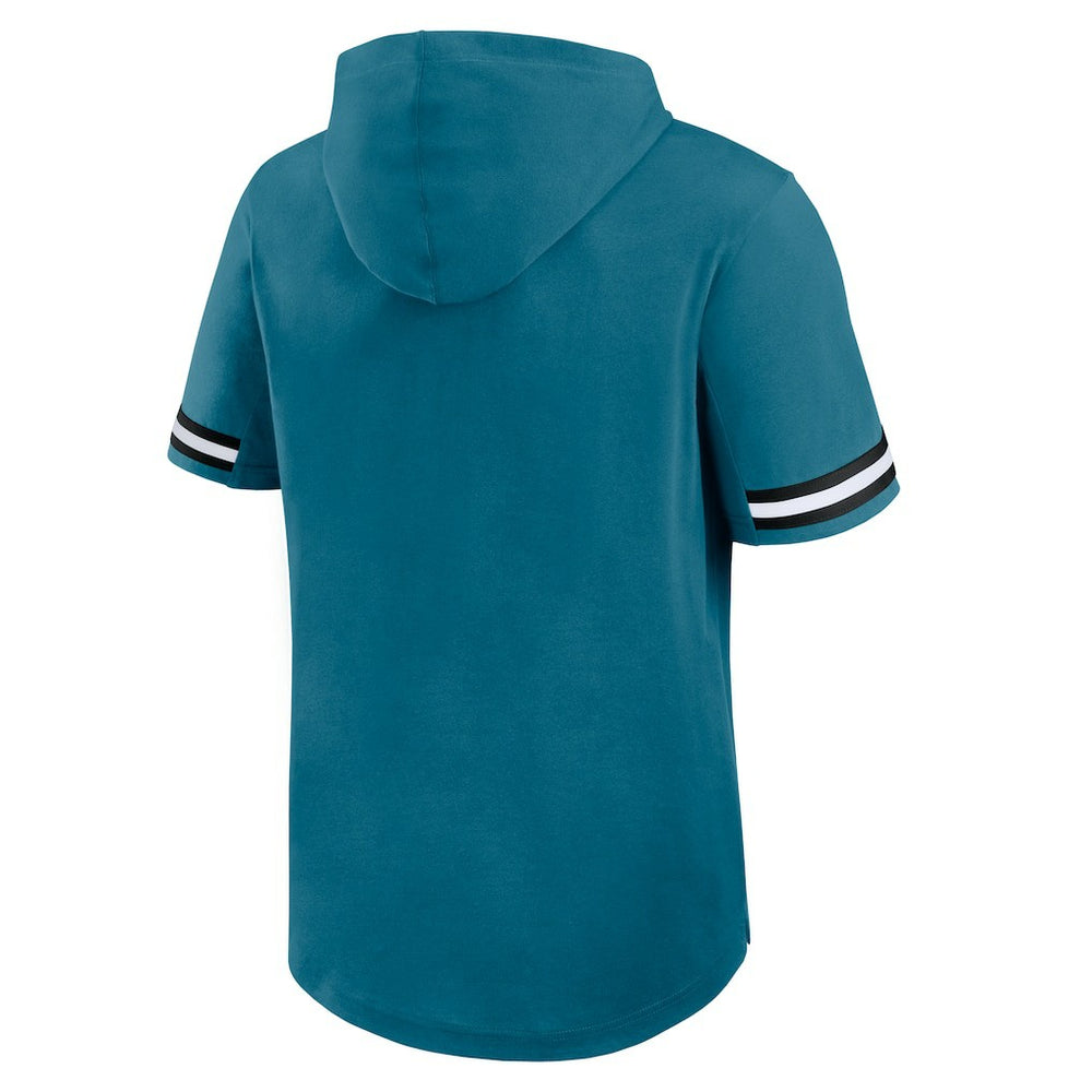 Jacksonville Jaguars Optimal Play Short Sleeve Hooded T-Shirt - Teal sale