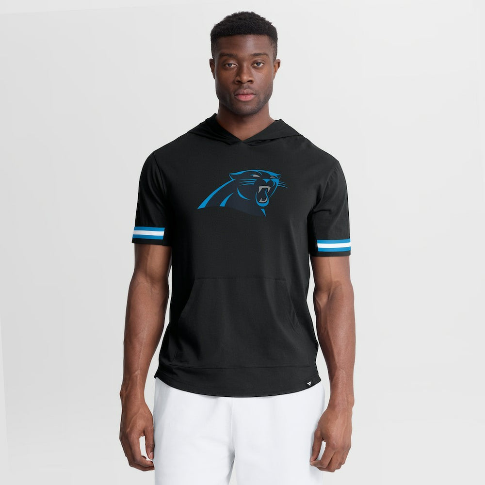 Carolina Panthers Optimal Play Short Sleeve Hooded T-Shirt - Black cheap
