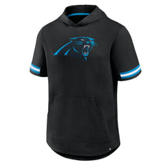 Carolina Panthers Optimal Play Short Sleeve Hooded T-Shirt - Black cheap