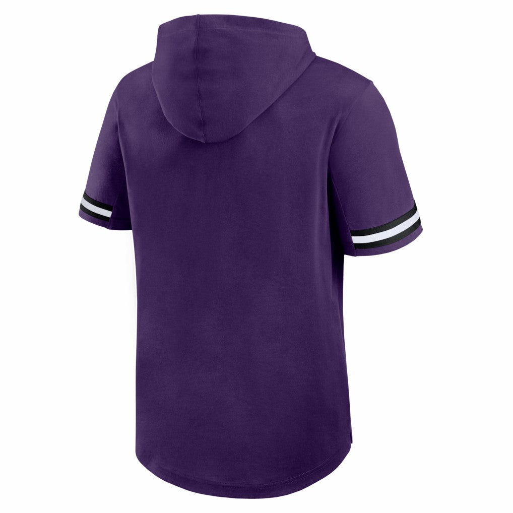 Baltimore Ravens Optimal Play Short Sleeve Hooded T-Shirt - Purple online