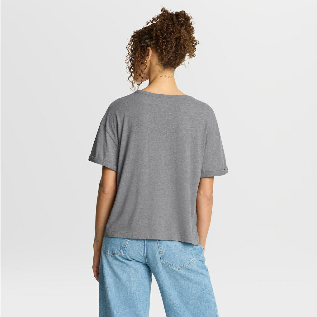San Francisco 49ers Women's Overplayed Tribute Tri-Blend Boxy T-Shirt - Heather Gray online