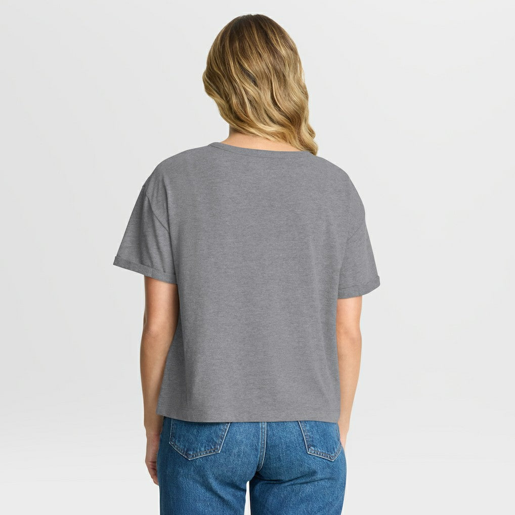 Minnesota Vikings Women's Overplayed Tribute Tri-Blend Boxy T-Shirt - Heather Gray on sale