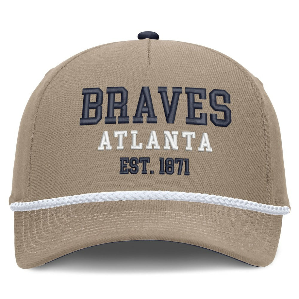 Atlanta Braves Father's Day Rope Rise Adjustable Hat - Khaki | Nike