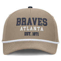 Atlanta Braves Father's Day Rope Rise Adjustable Hat - Khaki | Nike