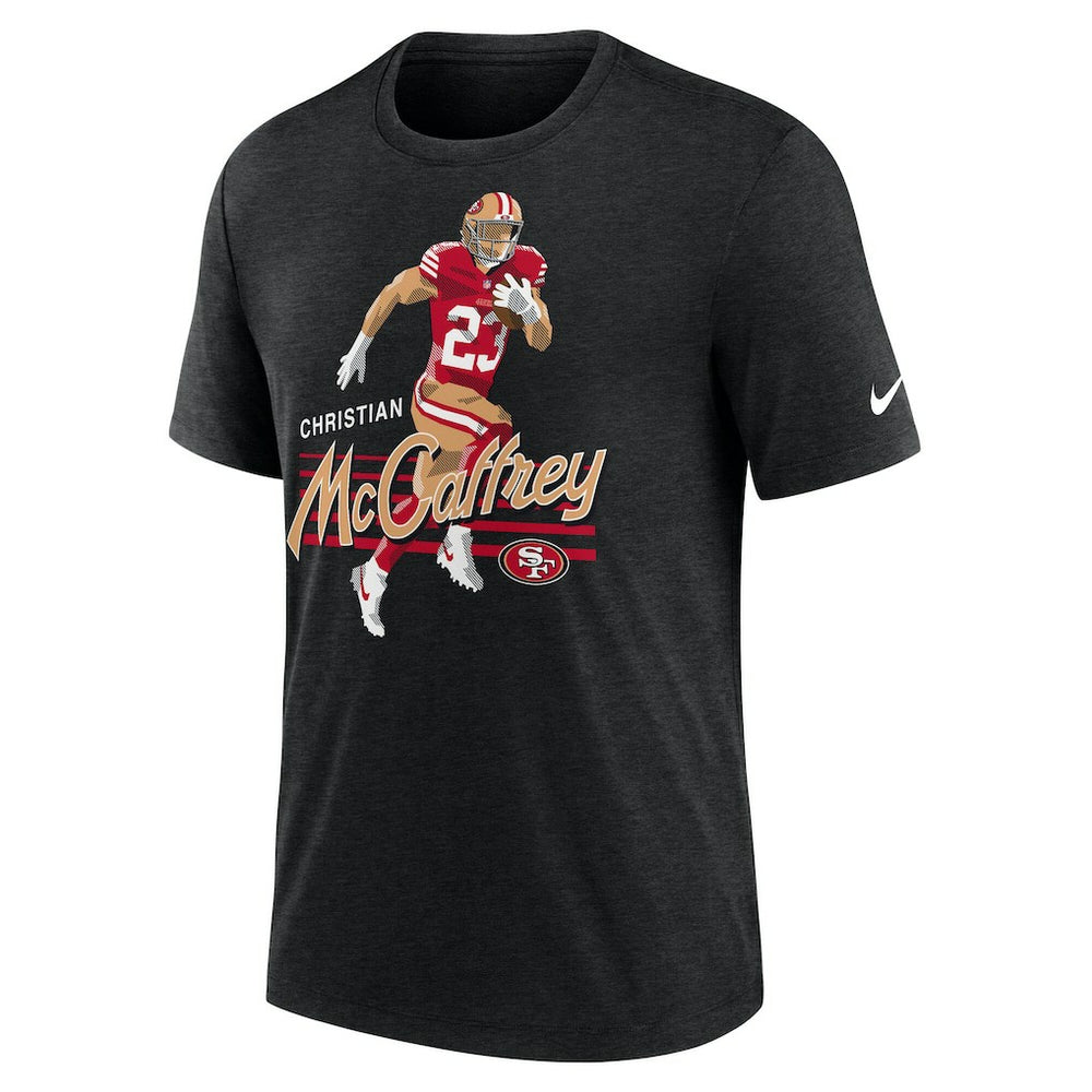 Christian McCaffrey San Francisco 49ers Player Graphic T-Shirt - Heather Black | Nike on sale