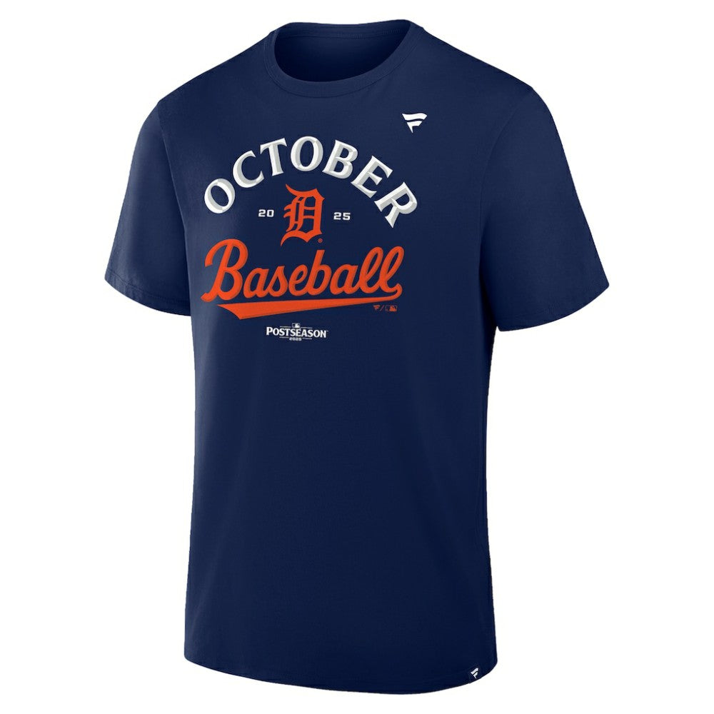 Detroit Tigers 2025 MLB Postseason Locker Room T-Shirt - Navy