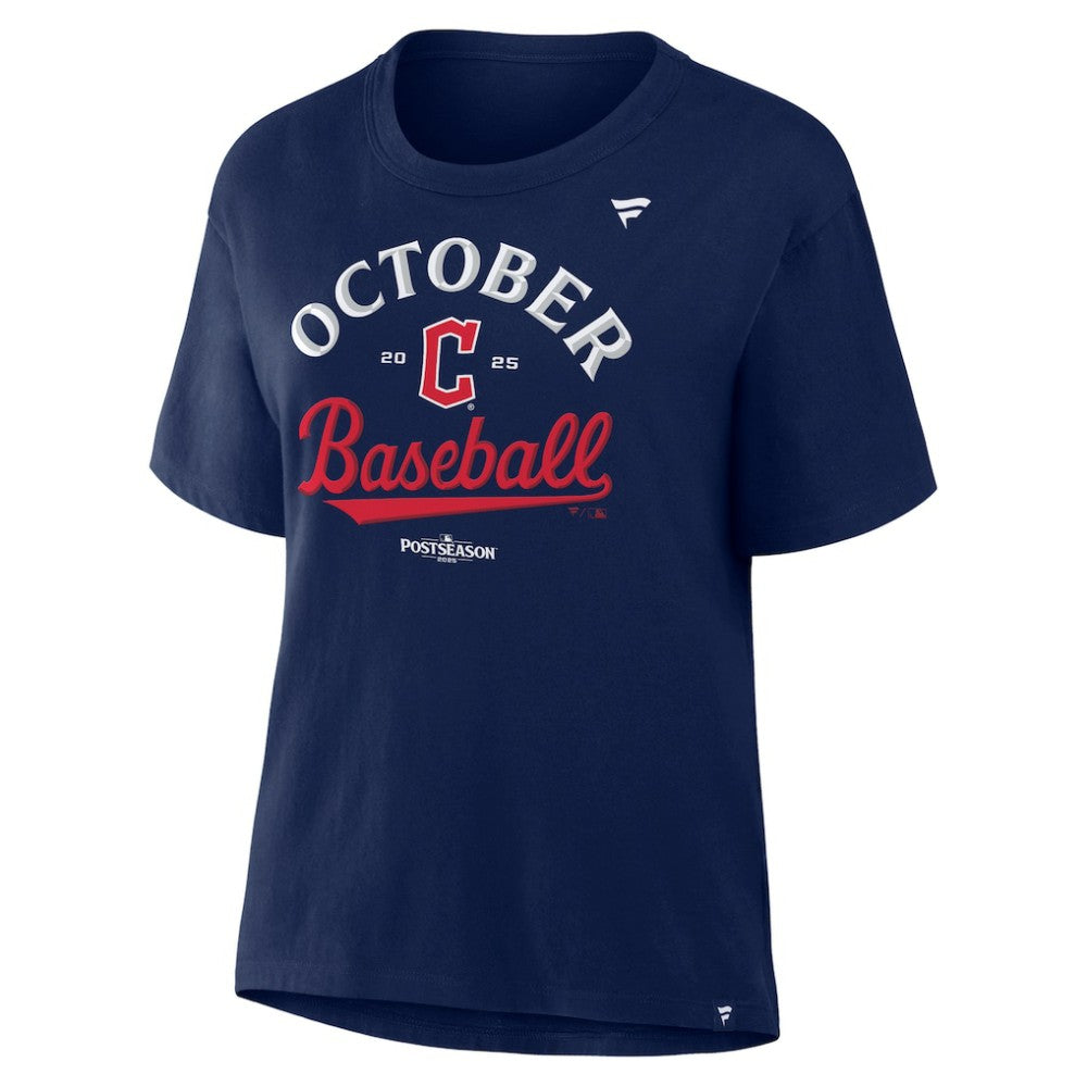 Cleveland Guardians  Women's 2025 MLB Postseason Locker Room T-Shirt - Navy