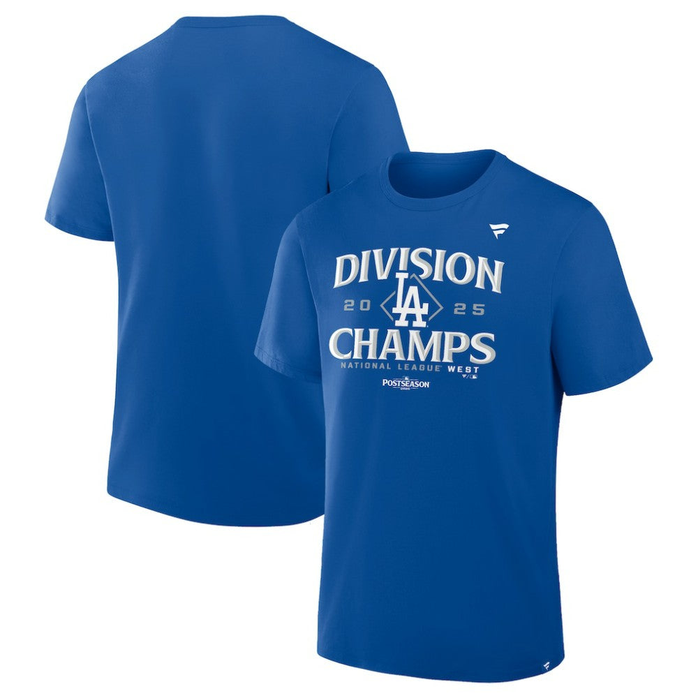 Los Angeles Dodgers 2025 NL West Division Champions Locker Room T-Shirt - Royal