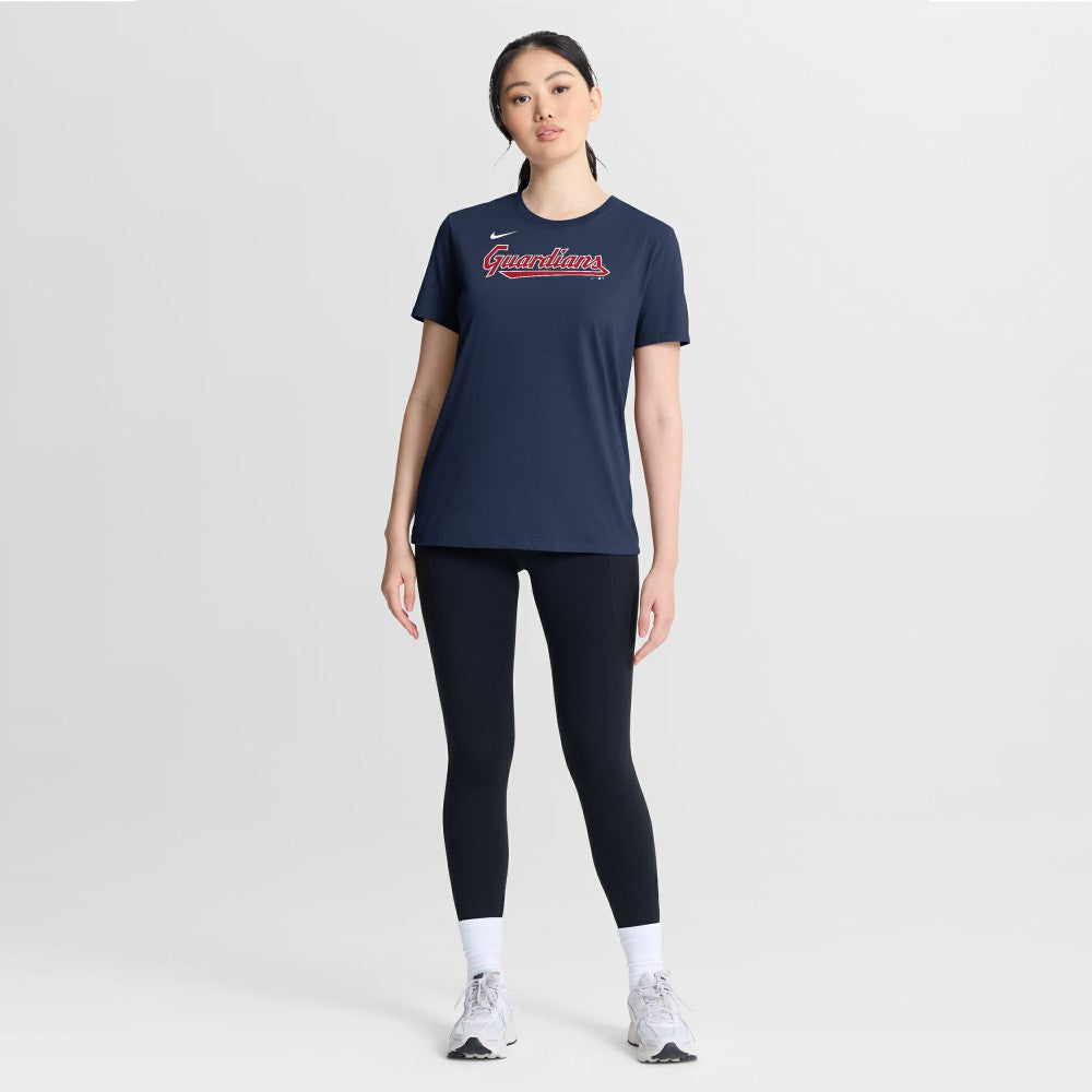 Cleveland Guardians Women's Wordmark T-Shirt - Navy | Nike