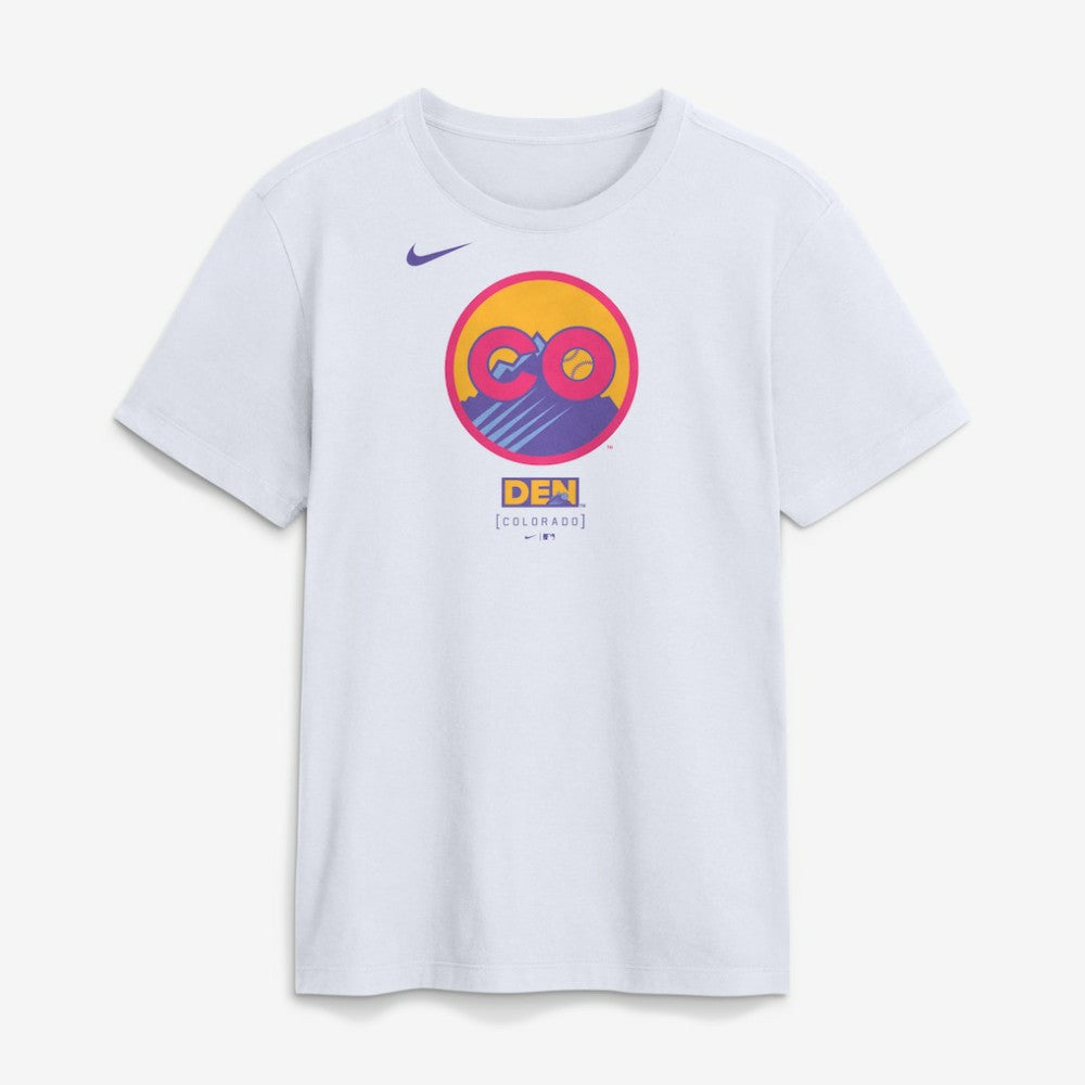 Colorado Rockies City Connect Large Logo T-Shirt - White | Nike