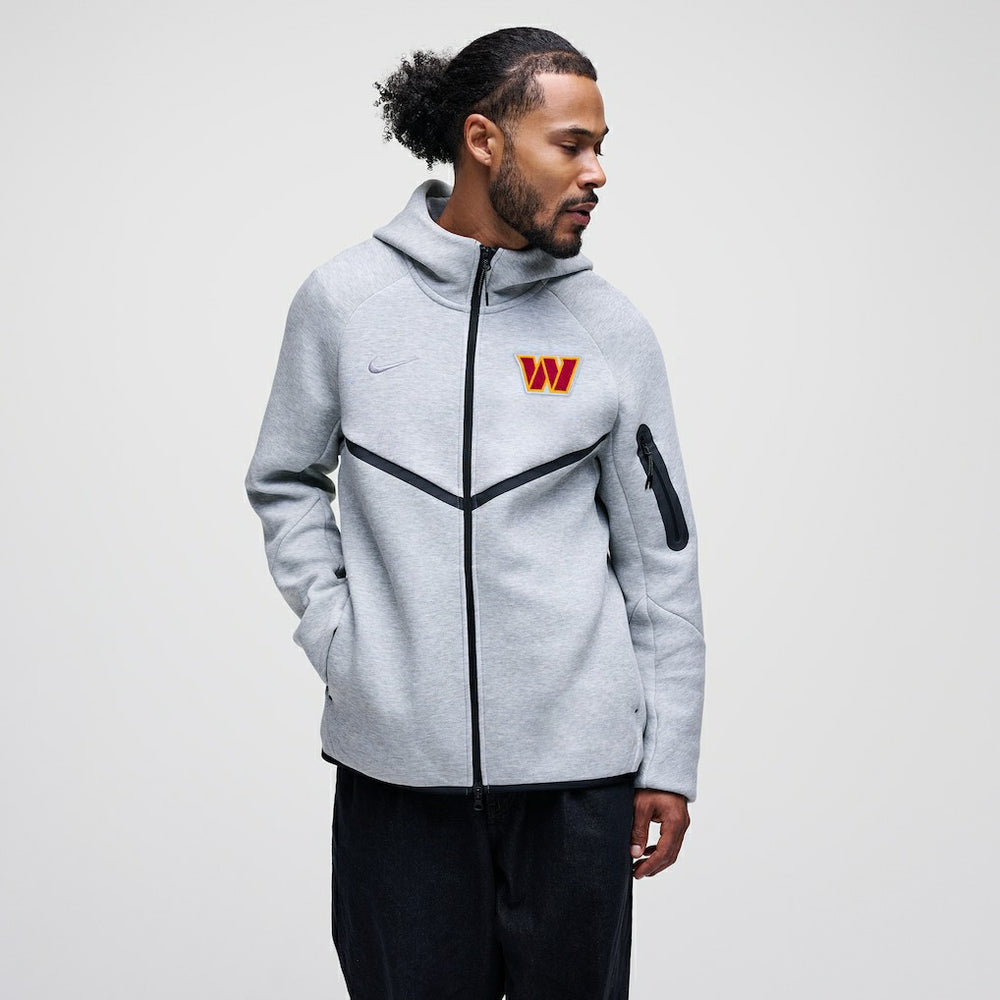 Washington Commanders Tech Fleece Raglan Full-Zip Windrunner Hoodie - Heather Gray | Nike cheap