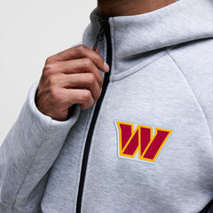 Washington Commanders Tech Fleece Raglan Full-Zip Windrunner Hoodie - Heather Gray | Nike cheap