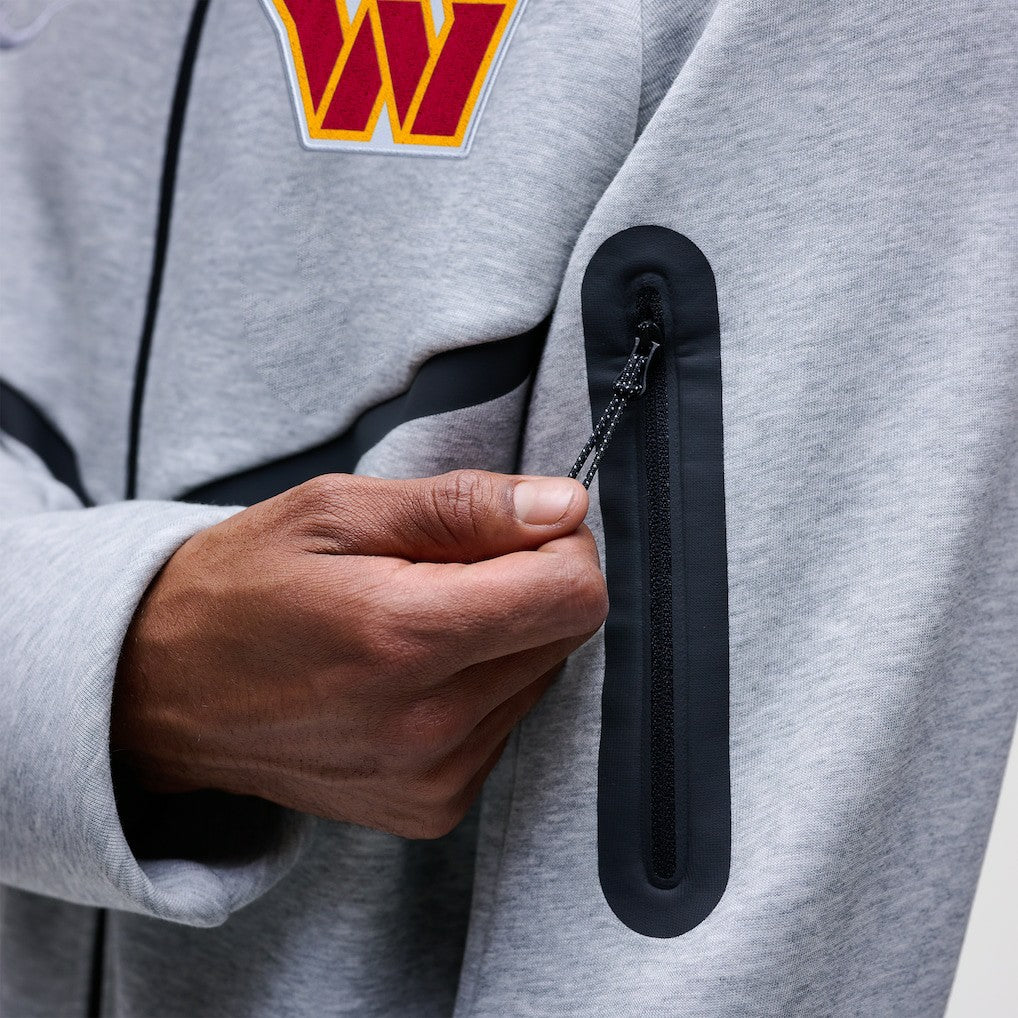 Washington Commanders Tech Fleece Raglan Full-Zip Windrunner Hoodie - Heather Gray | Nike cheap