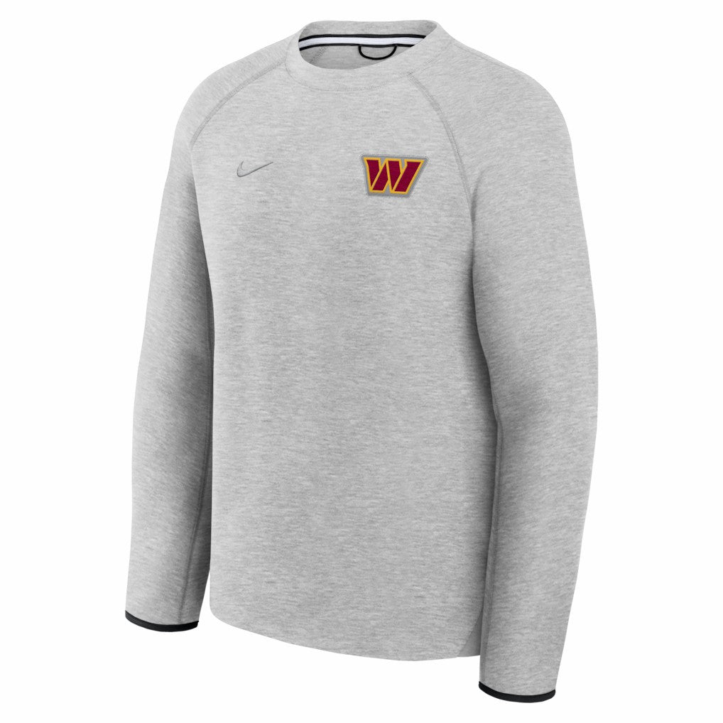 Washington Commanders Tech Fleece Raglan Sweatshirt - Heather Gray | Nike discount