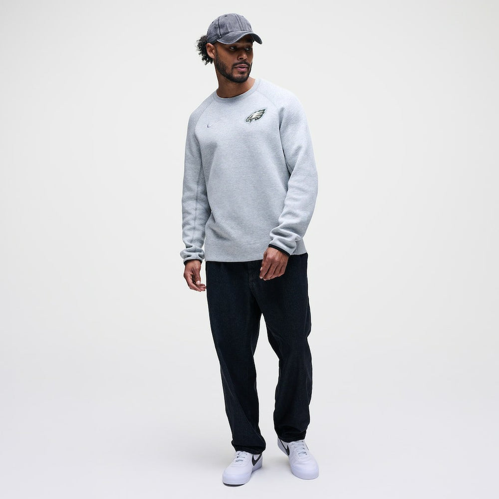 Philadelphia Eagles Tech Fleece Raglan Sweatshirt - Heather Gray | Nike outlet