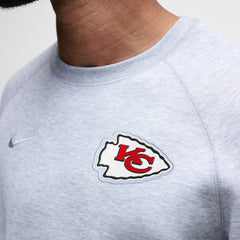 Kansas City Chiefs Tech Fleece Raglan Sweatshirt - Heather Gray | Nike for sale