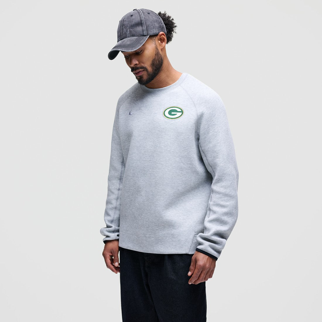 Green Bay Packers Tech Fleece Raglan Sweatshirt - Heather Gray | Nike sale
