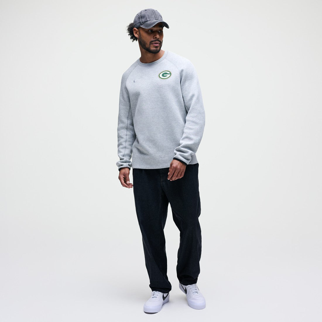 Green Bay Packers Tech Fleece Raglan Sweatshirt - Heather Gray | Nike sale