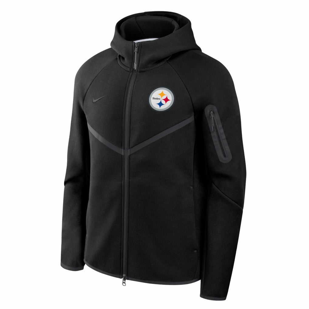 Pittsburgh Steelers Tech Fleece Raglan Full-Zip Windrunner Hoodie - Black | Nike online