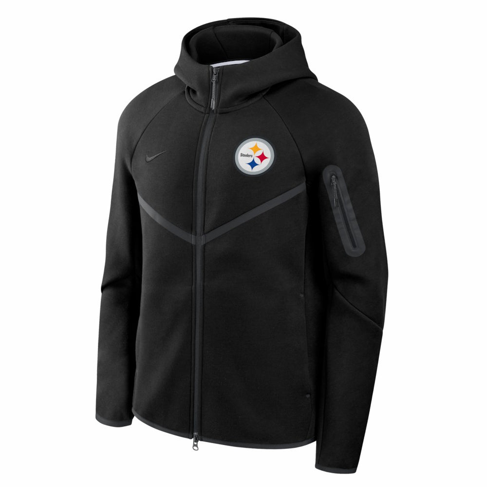 Pittsburgh Steelers Tech Fleece Raglan Full-Zip Windrunner Hoodie - Black | Nike online