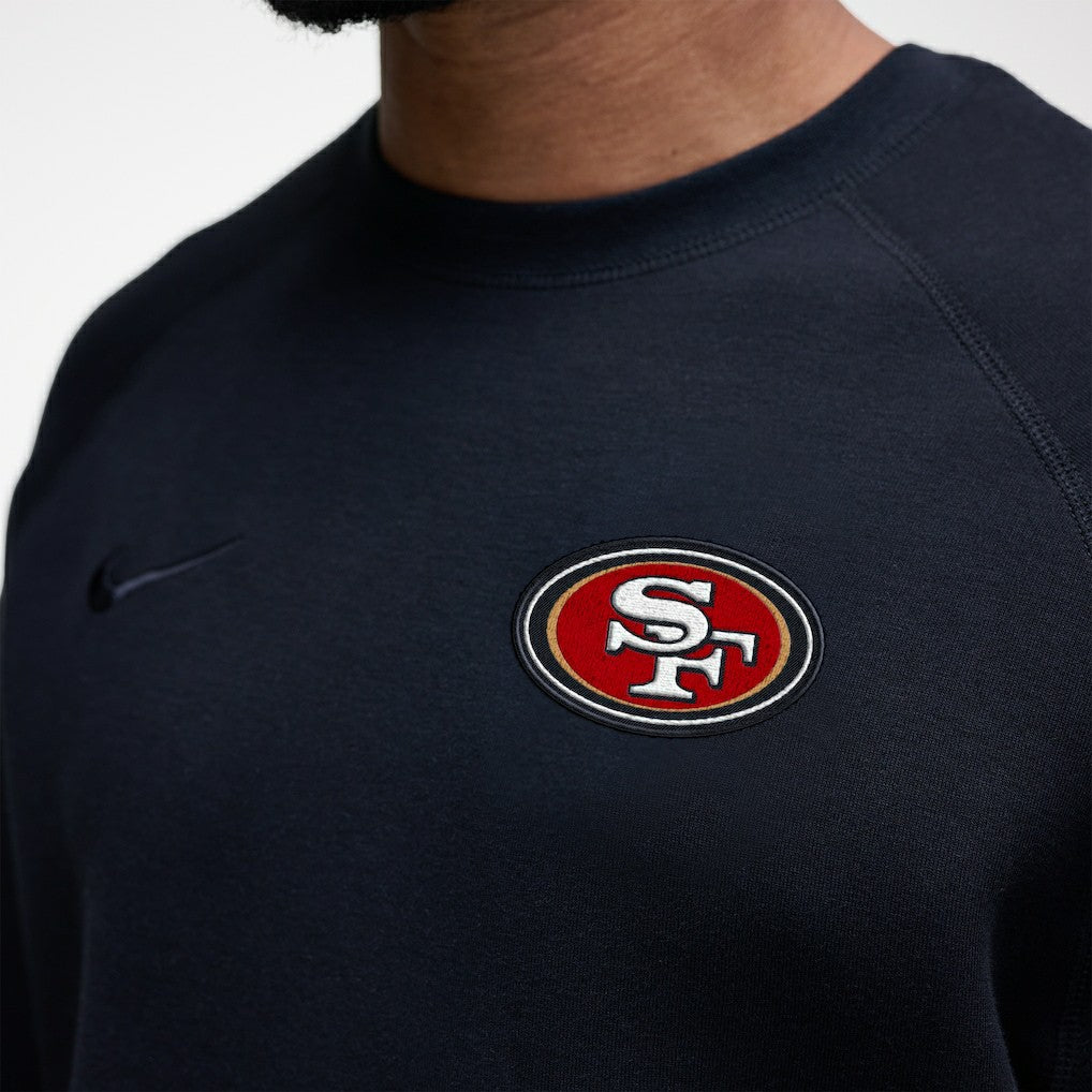 San Francisco 49ers Tech Fleece Raglan Sweatshirt - Black | Nike online
