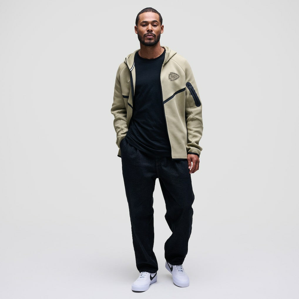 Kansas City Chiefs Tech Fleece Raglan Full-Zip Windrunner Hoodie - Olive | Nike online