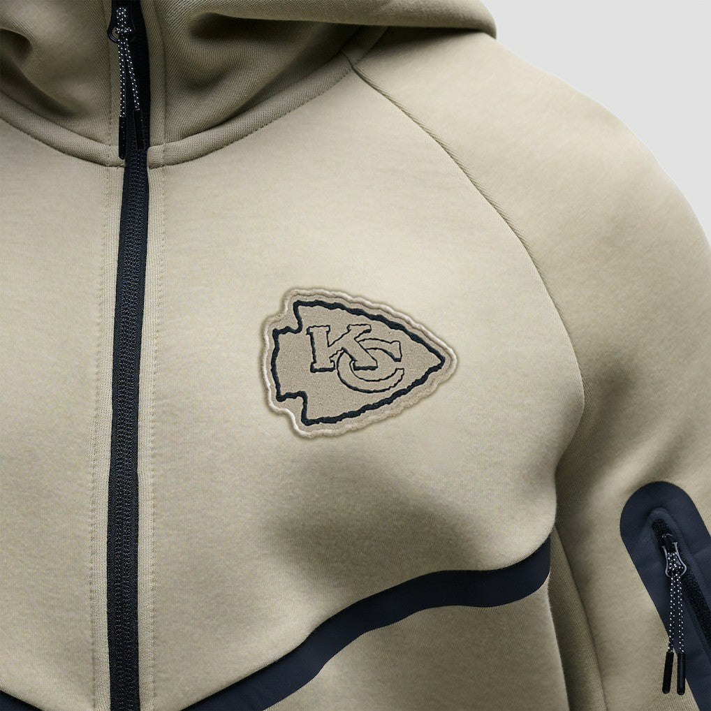 Kansas City Chiefs Tech Fleece Raglan Full-Zip Windrunner Hoodie - Olive | Nike online