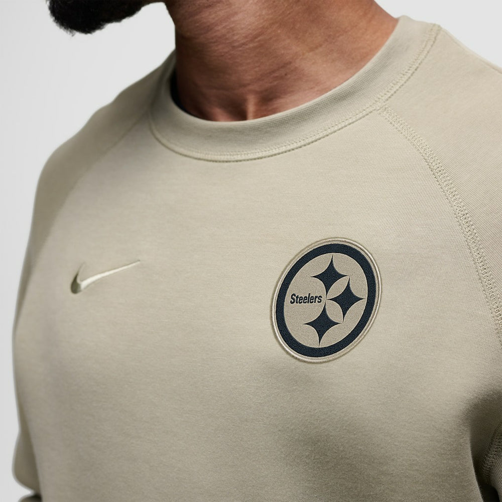 Pittsburgh Steelers Tech Fleece Raglan Sweatshirt - Olive | Nike cheap