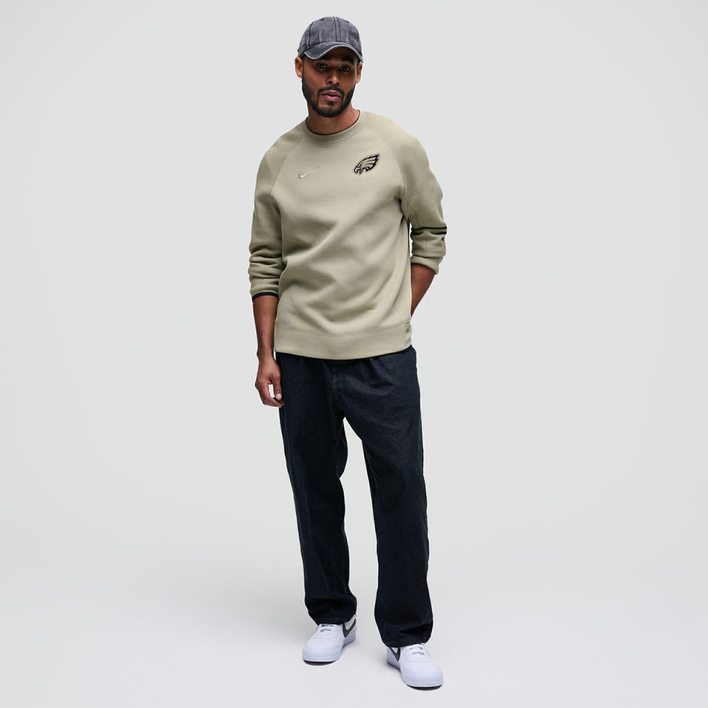 Philadelphia Eagles Tech Fleece Raglan Sweatshirt - Olive | Nike for sale