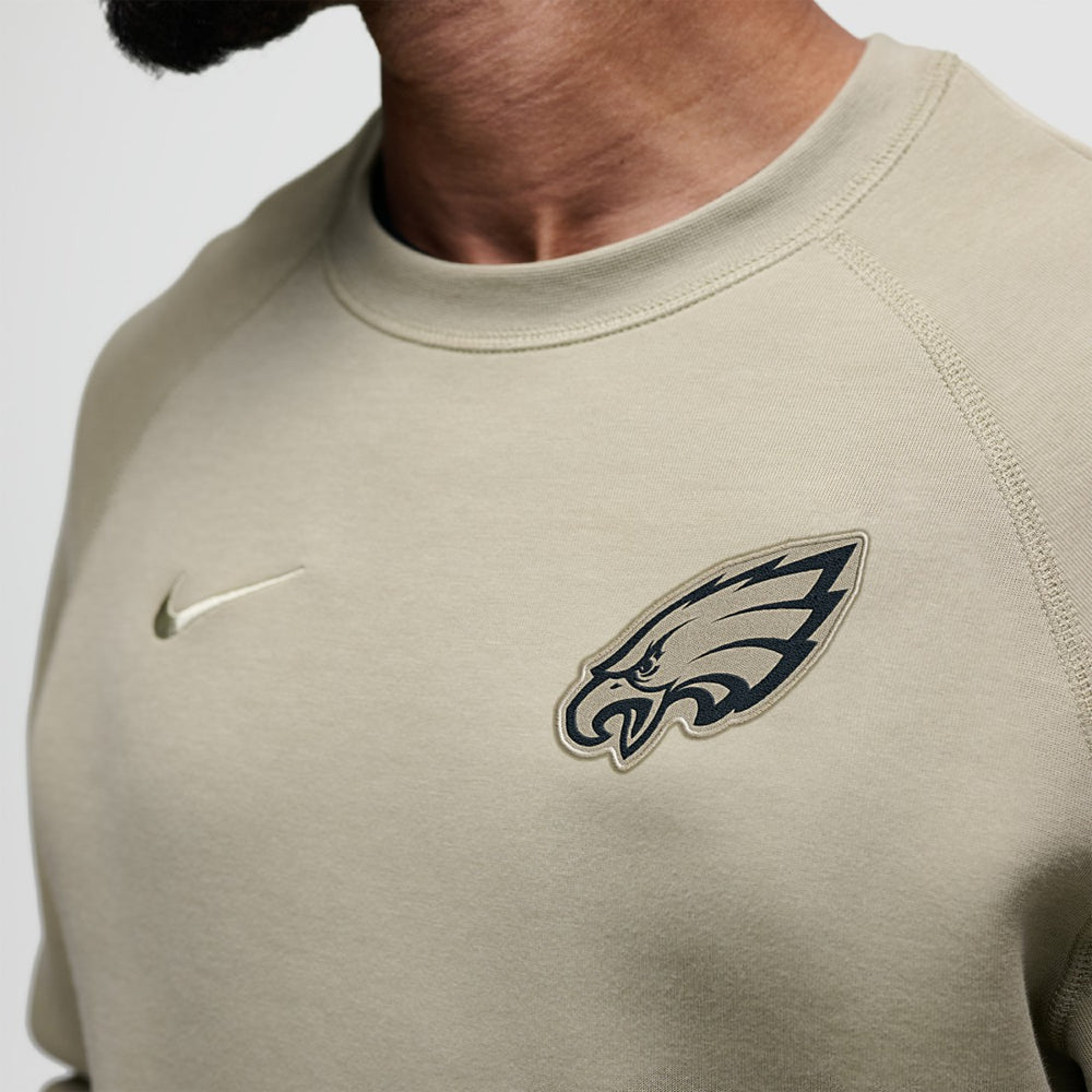 Philadelphia Eagles Tech Fleece Raglan Sweatshirt - Olive | Nike for sale