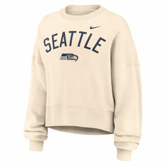 Seattle Seahawks Women's Oversized High Hip Legacy Arch Phoenix Fleece Sweatshirt - Natural | Nike online