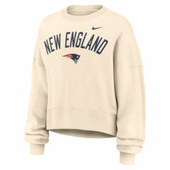New England Patriots Women's Oversized High Hip Legacy Arch Phoenix Fleece Sweatshirt - Natural | Nike outlet
